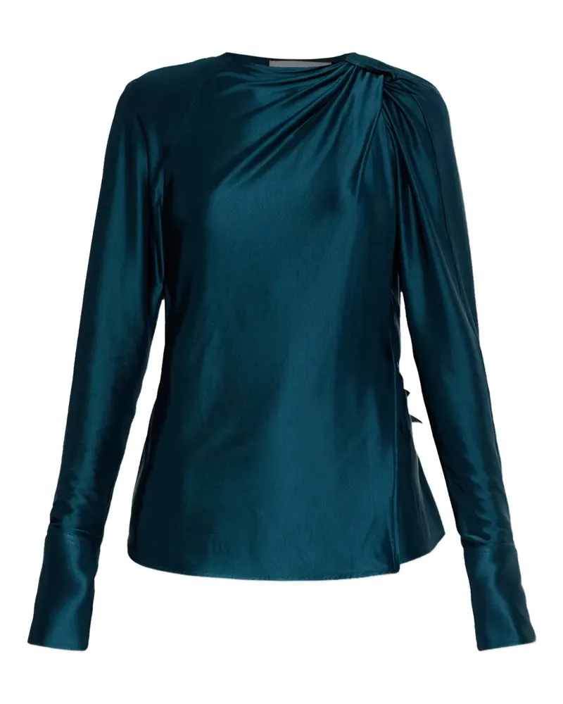 Victoria Beckham open-back long-sleeve blouse - Blau Blau