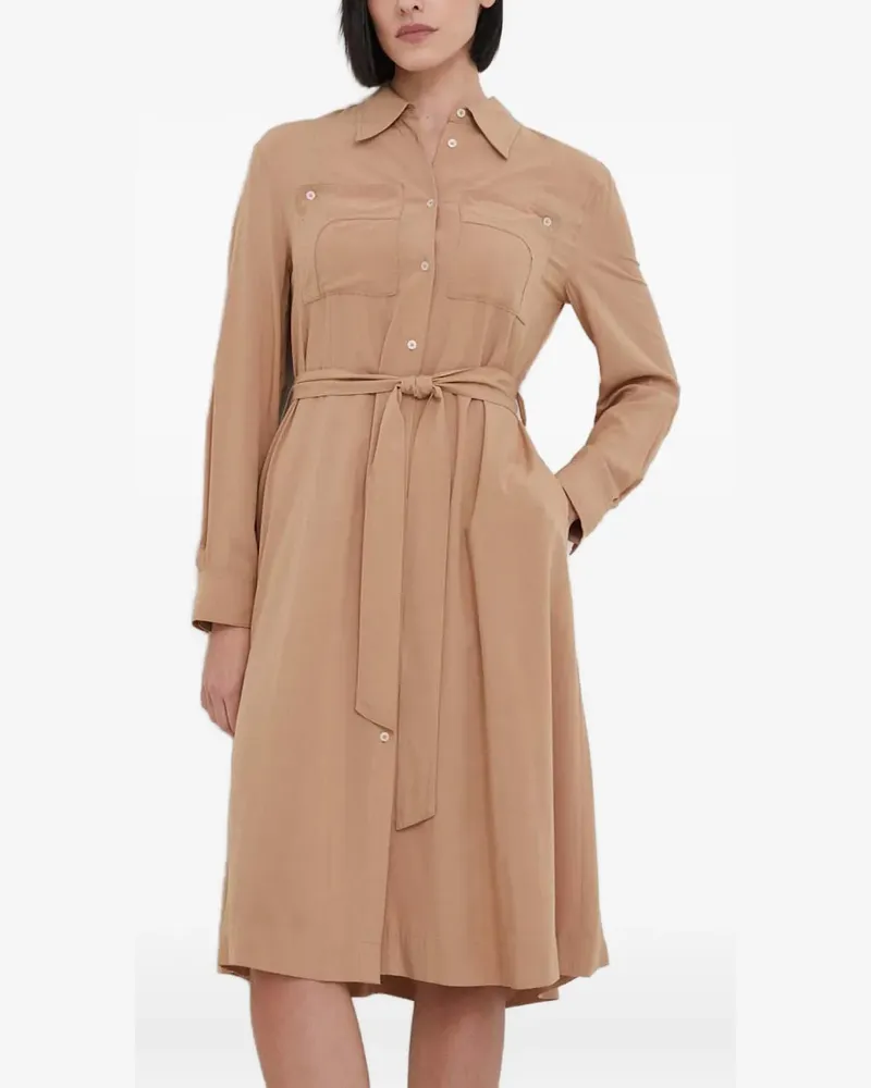 Benetton belted midi dress - Nude Nude