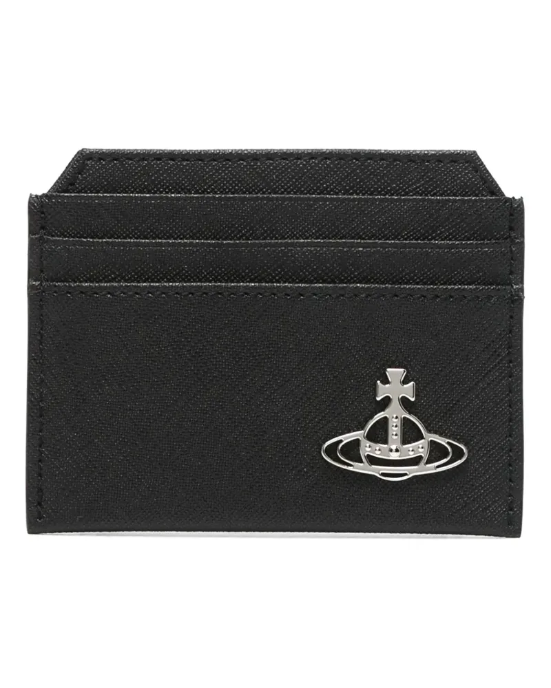 Vivienne Westwood Kartenetui mit Orb-Schild - Schwarz Schwarz