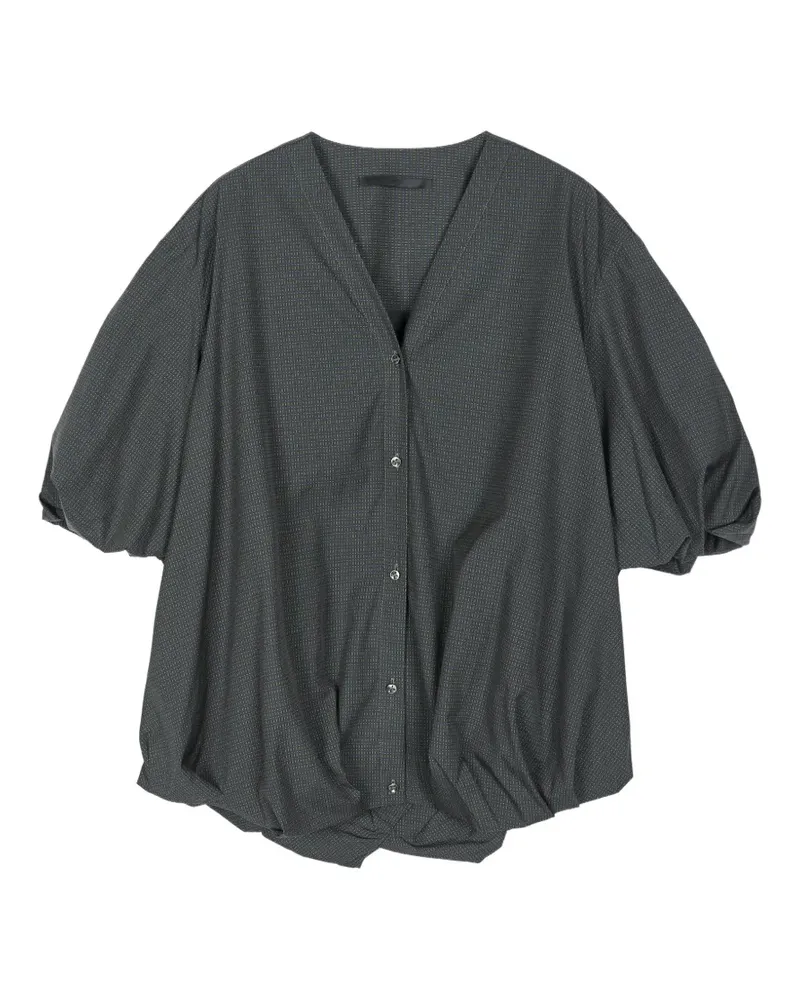 JNBY Gemustertes T-Shirt mit V-Ausschnitt - Grün Grün