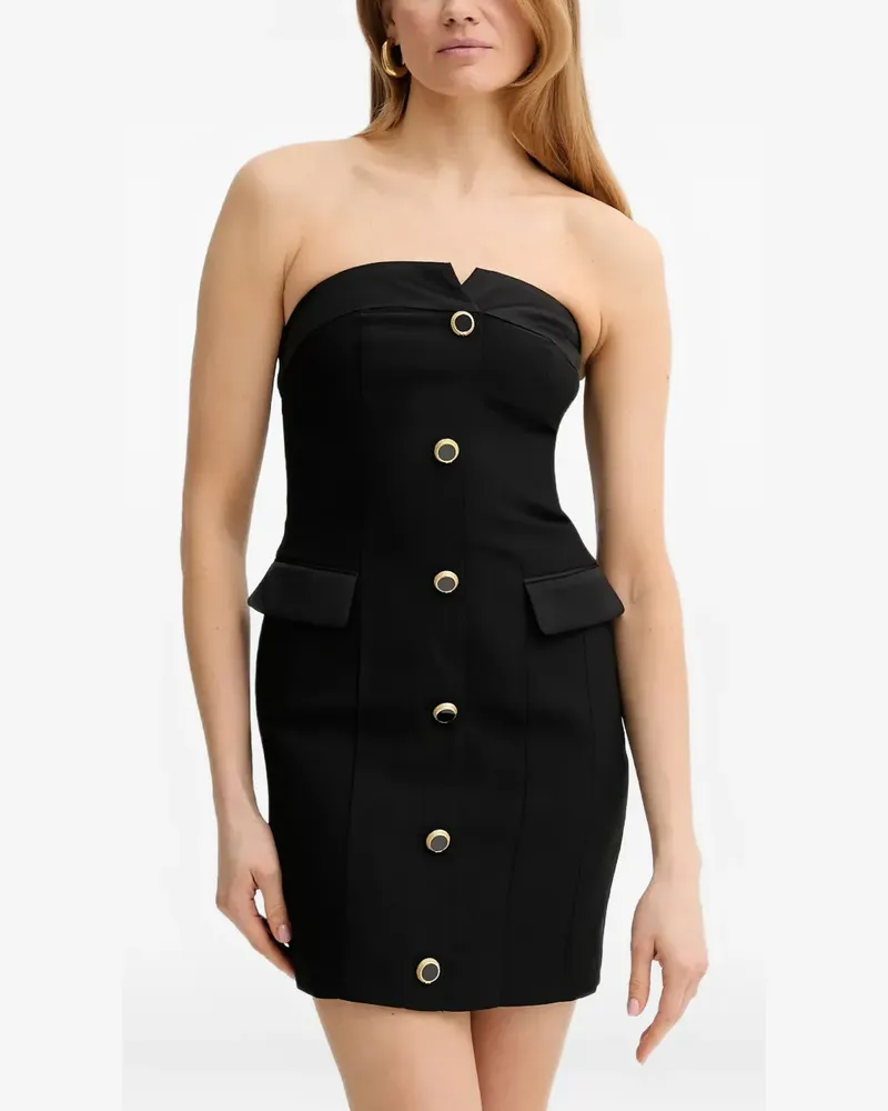 MARCIANO Los Angeles Schulterfreies Vittoria Minikleid - Schwarz Schwarz