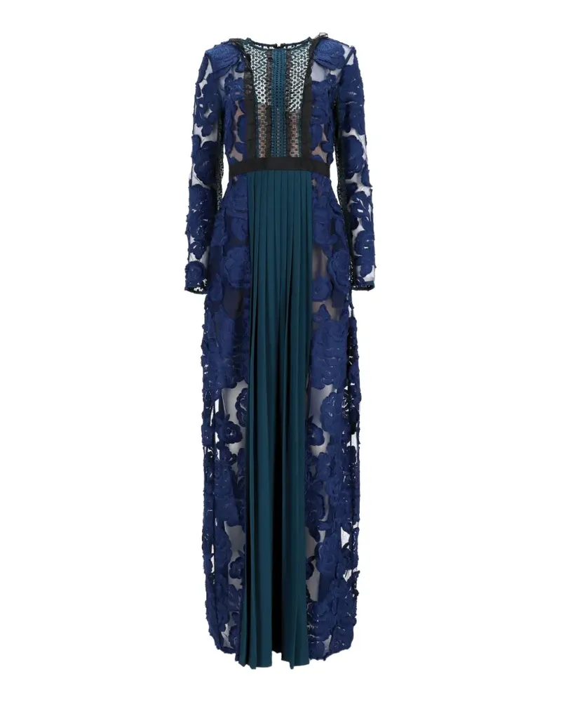 Self-Portrait Thea lace maxi dress - Blau Blau