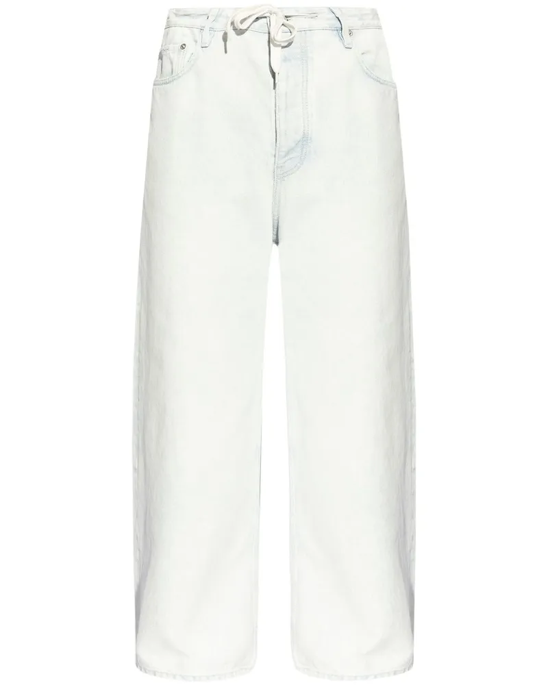 Balenciaga Jeans mit weitem Bein Weiß