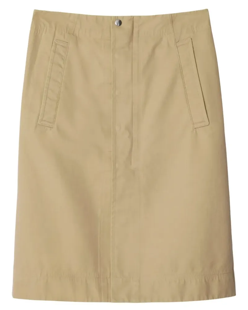 Burberry Midirock aus Popeline - Nude Nude