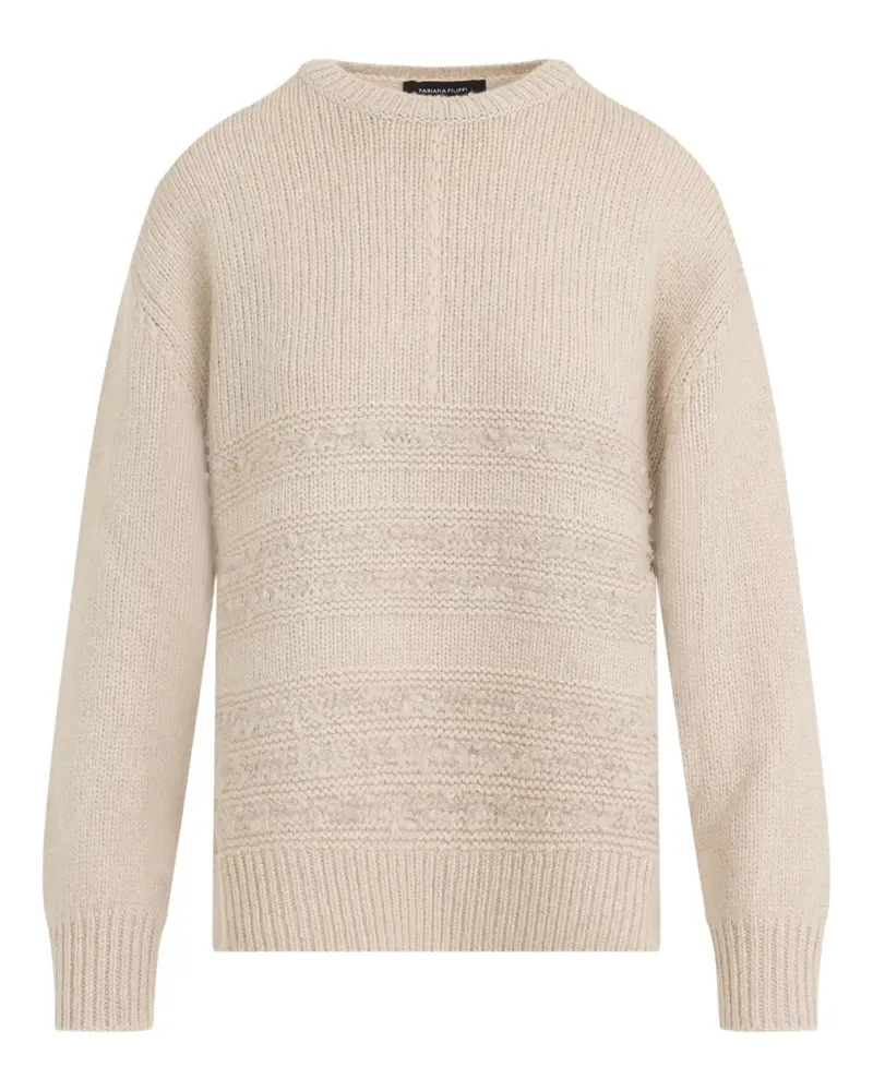 Fabiana Filippi Pullover mit gestreiftem Einsatz - Nude Nude