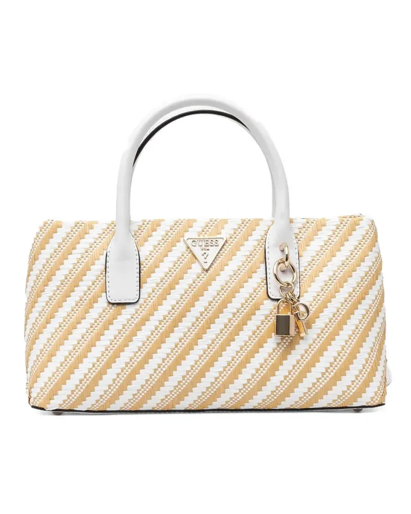 Guess Gestreifter Shopper - Nude Nude