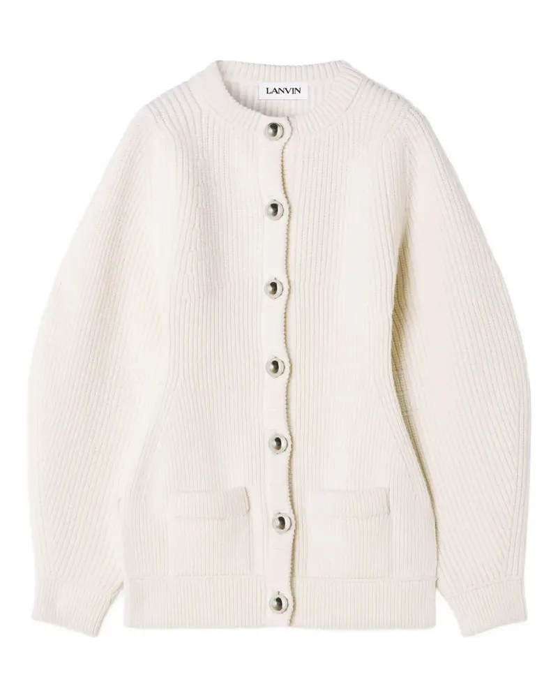 Lanvin Gerippter Cardigan mit Knöpfen - Nude Nude