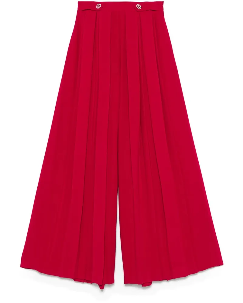 Twin-Set Krepphose mit Falten - Rot Rot