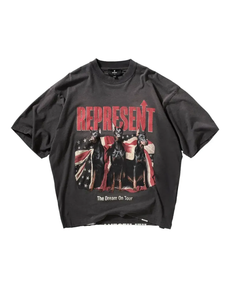 REPRESENT print-detail T-shirt - Grau Grau