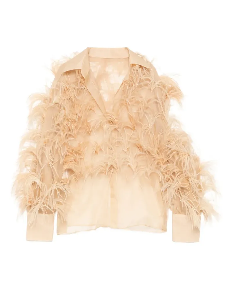 Isabel Sanchís Plume Hemd mit Verzierung - Nude Nude