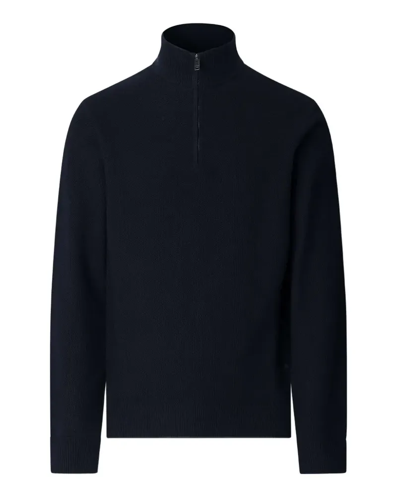 Hackett Pullover mit kurzem Reißverschluss - Blau Blau