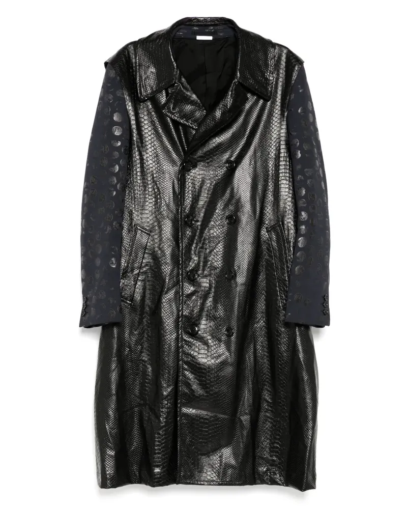 Comme des Garçons Mantel aus Leder - Schwarz Schwarz