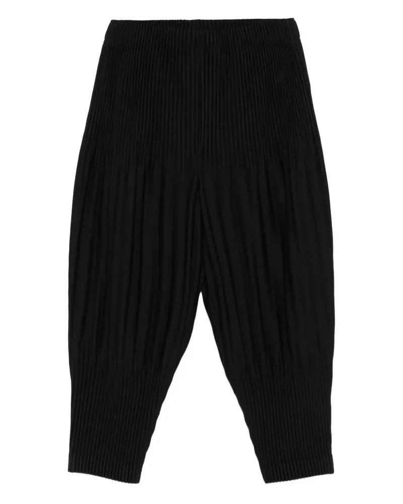 Issey Miyake Plissierte Hose - Schwarz Schwarz