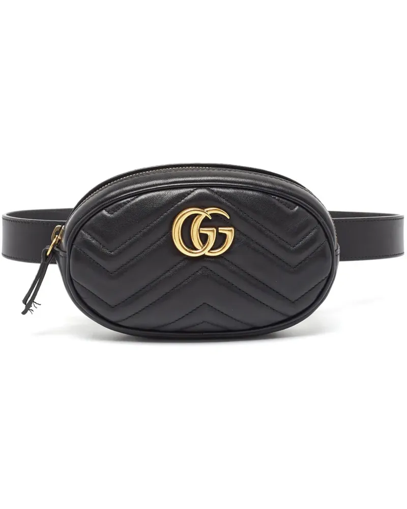 Gucci GG Marmont Gürteltasche - Schwarz Schwarz