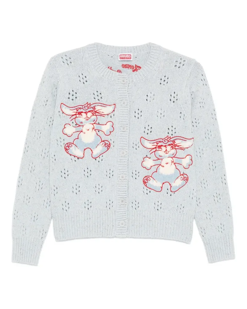 Kenzo bunny embroidery cardigan - Blau Blau
