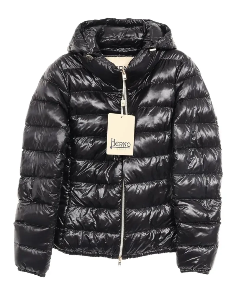 Herno 2020 Iconico hooded down jacket - Schwarz Schwarz