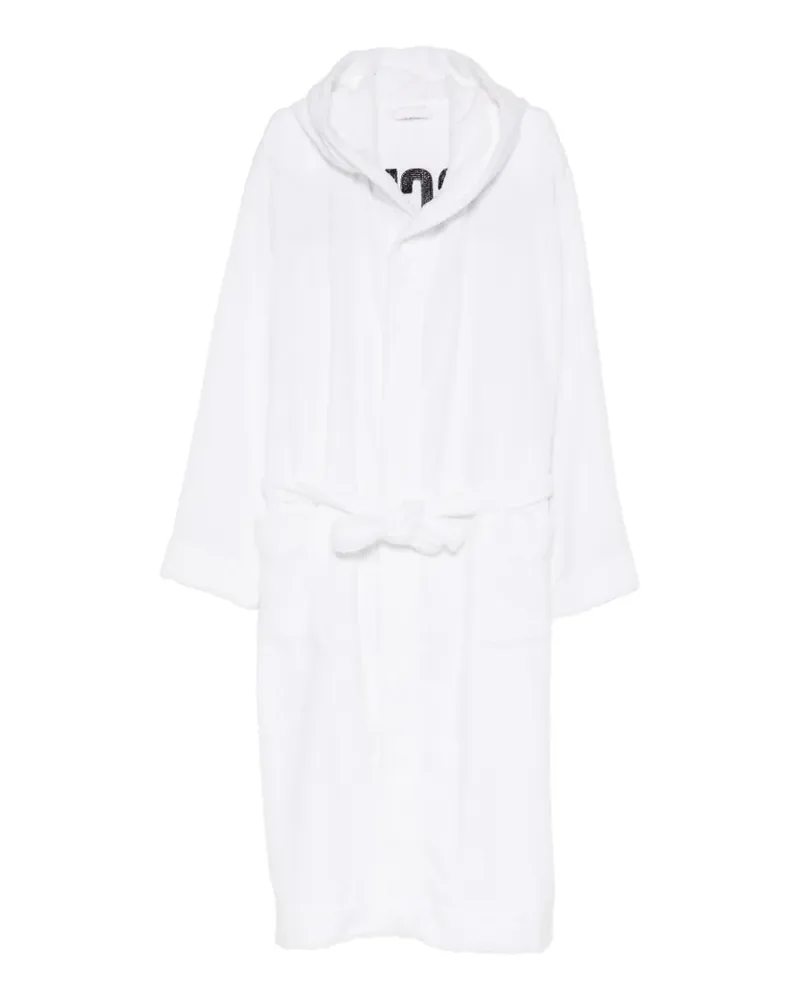 Moschino Bademantel mit Kapuze - Weiß Weiß