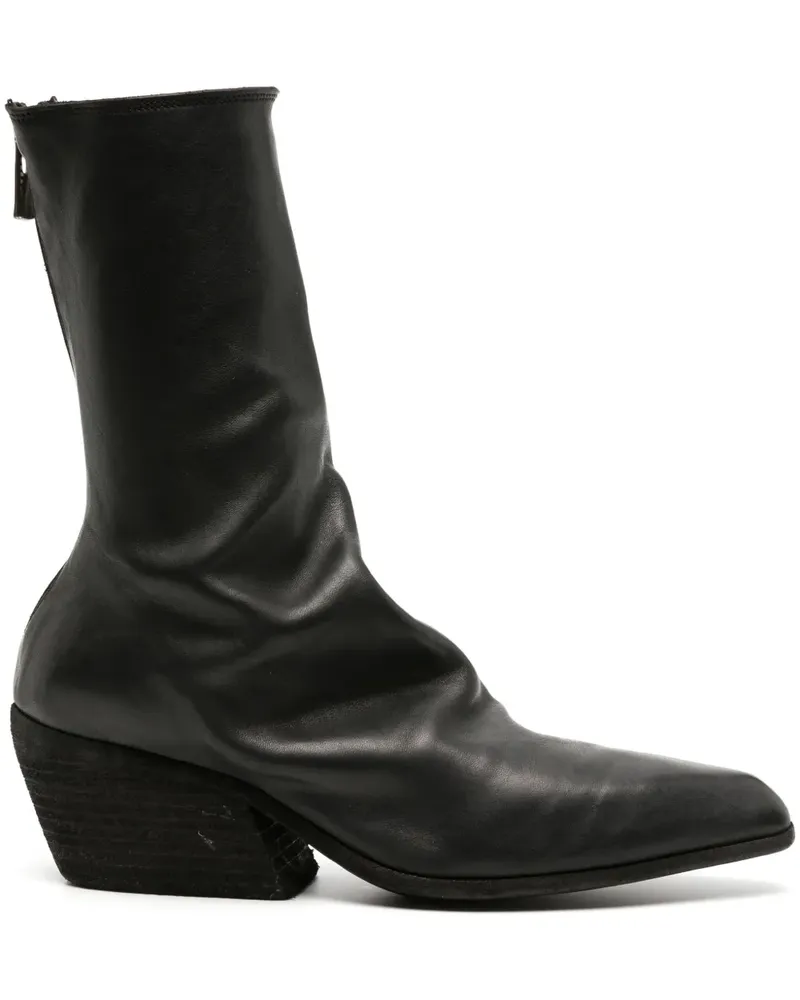 GUIDI Stiefel mit Schnalle 65mm - Schwarz Schwarz