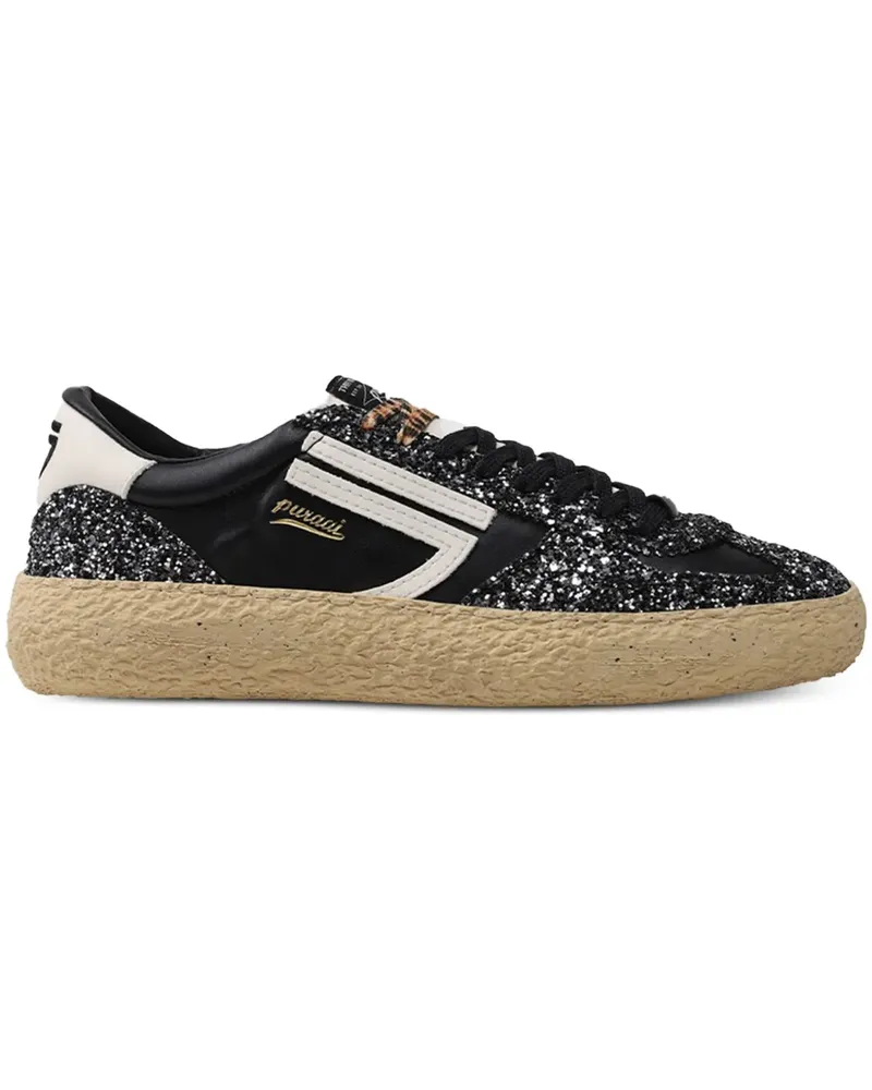 Puraai Glitter-Sneakers - Schwarz Schwarz