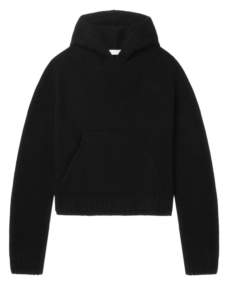 Palm Angels Gestrickter Hoodie - Schwarz Schwarz
