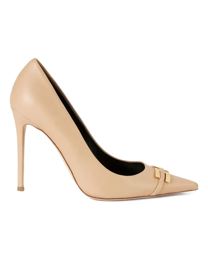 Elisabetta Franchi logo-detail stiletto pump - Nude Nude