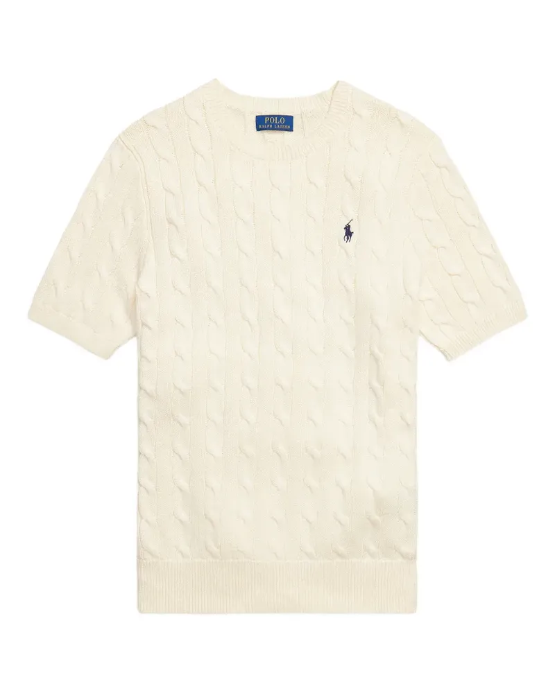 Ralph Lauren T-Shirt mit Zopfmuster - Nude Nude