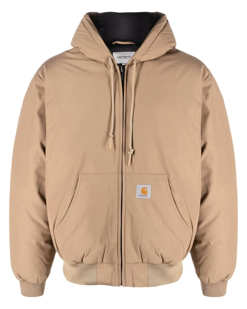 Carhartt WIP Active Kapuzenjacke mit Logo-Applikation - Nude Nude