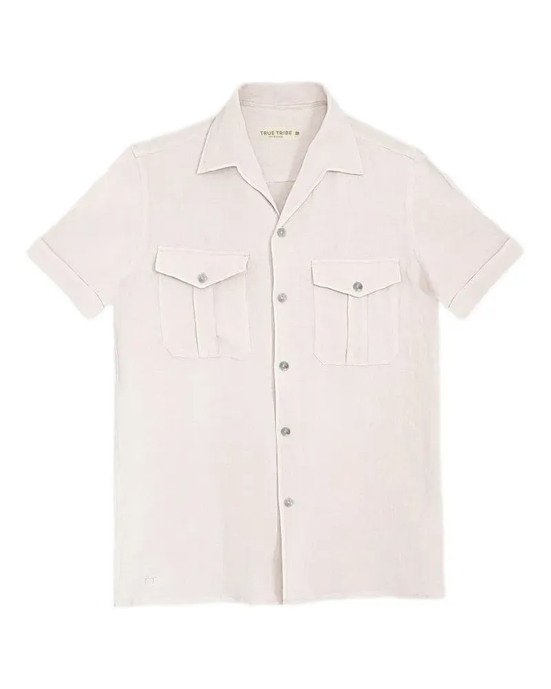 TRUE TRIBE linen short-sleeve shirt - Nude Nude