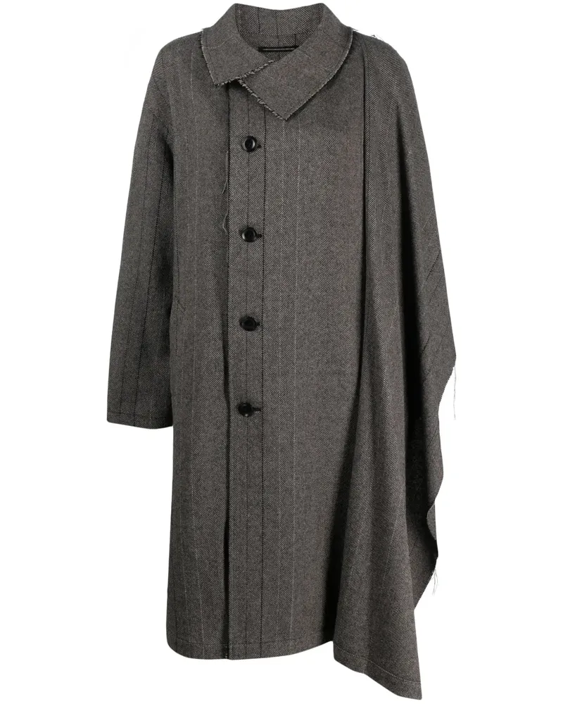 Yohji Yamamoto Gemusterter Blazer - Grau Grau