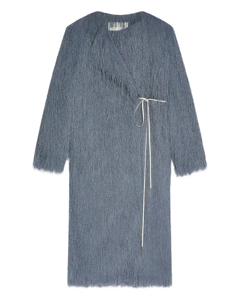 Dries van Noten Mantel im Wickelstil - Blau Blau