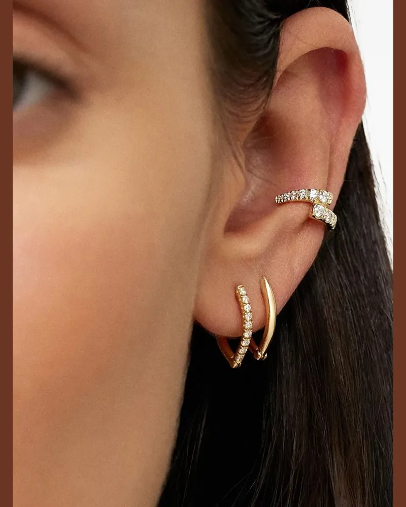 Melissa Kaye Small Gold Cristina Earrings Gold