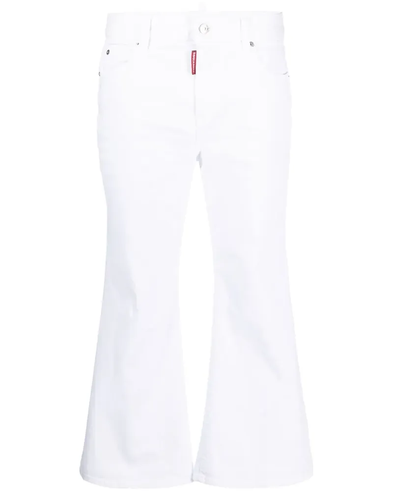 Dsquared2 White Bull Cropped-Jeans - Weiß Weiß