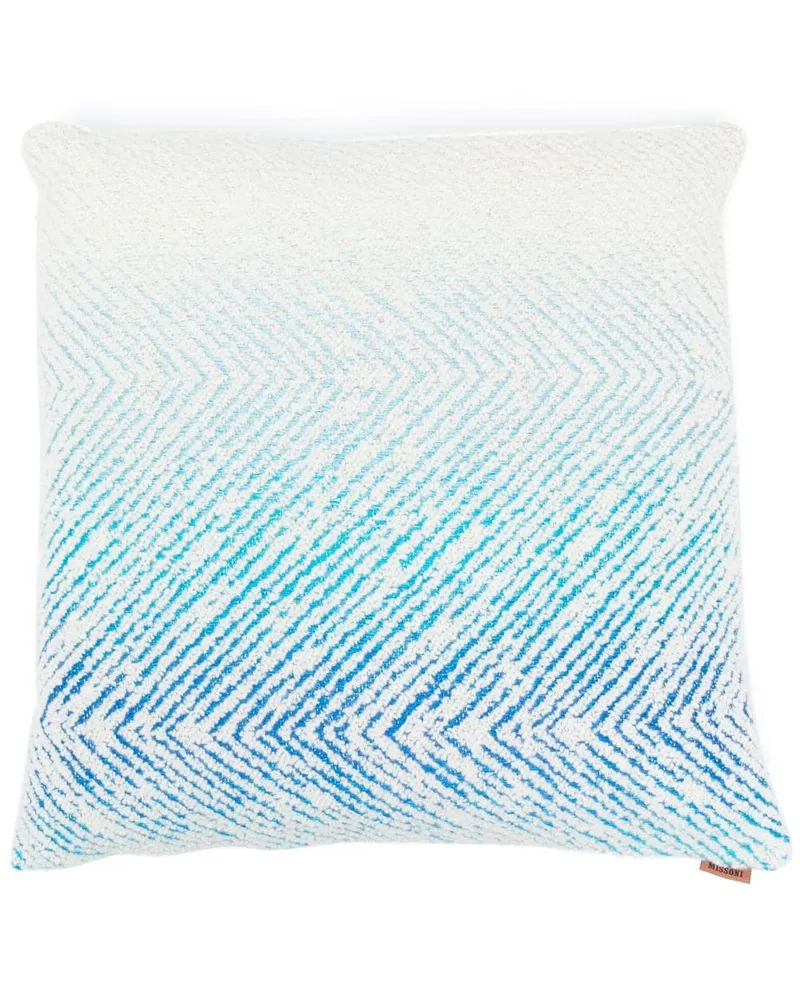 Missoni Home Boucle-Kissen mit Farbverlauf-Optik Blau