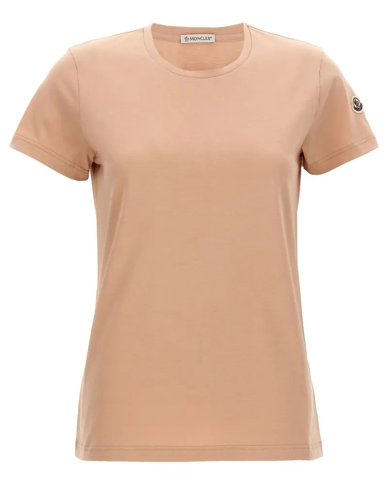 Moncler T-Shirt aus Baumwolle - Nude Nude
