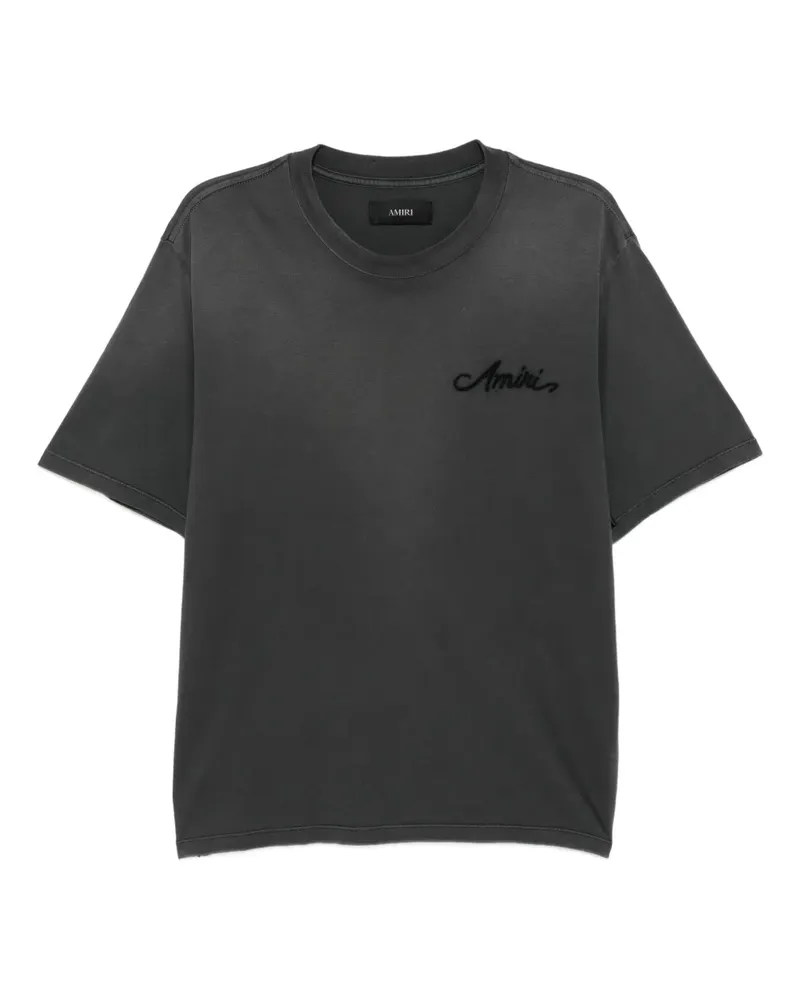 Amiri T-Shirt mit Bandana-Verzierung - BLACK Black