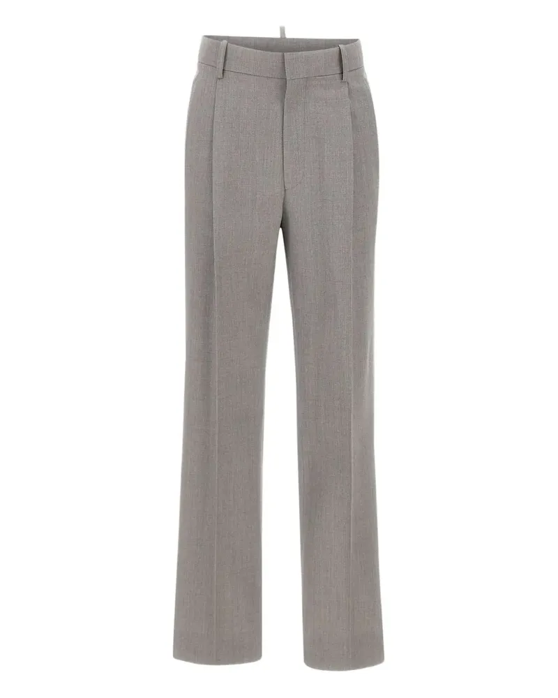 Victoria Beckham double-pleated wool trousers - Grau Grau