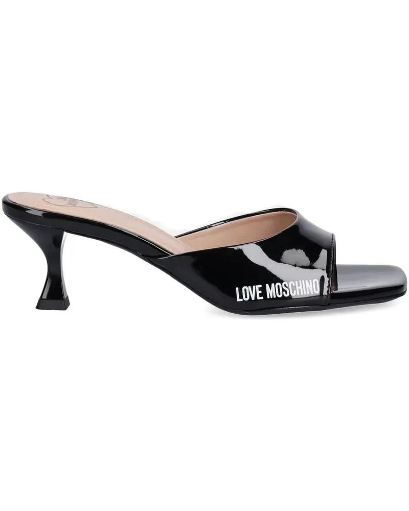 Moschino open-toe heeled sandals - Schwarz Schwarz