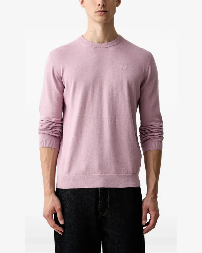 Karl Lagerfeld logo-embroidered crew-neck sweater - Rosa Rosa