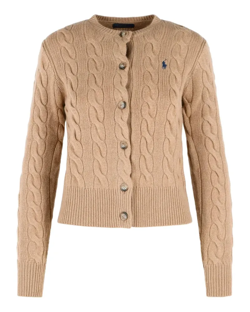 Ralph Lauren Cardigan mit Pony-Logo - Nude Nude