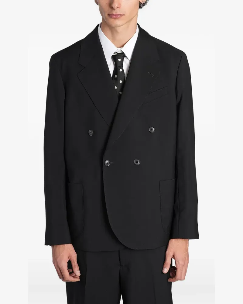 Paul Smith notched-lapel double-breasted suit - Schwarz Schwarz