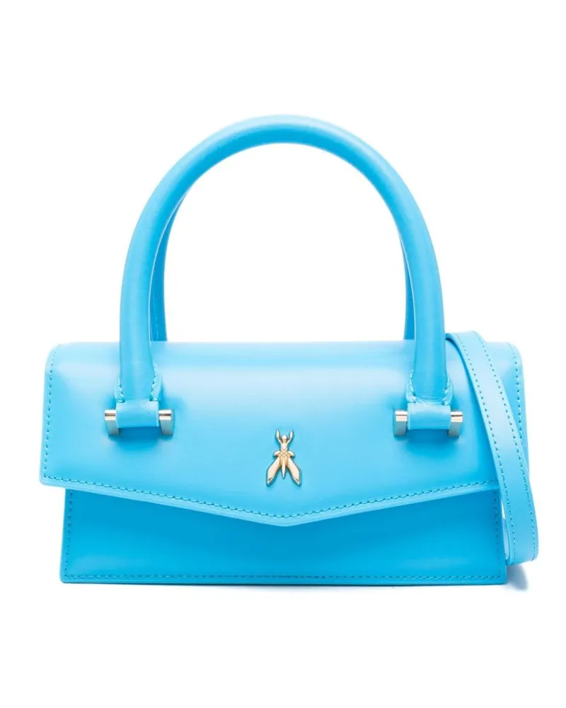 Patrizia Pepe Shopper mit Logo-Schild Blau