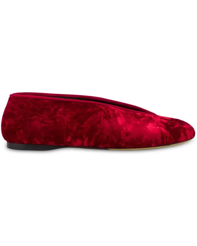 Moschino Ballerinas aus Samt - Rot Rot