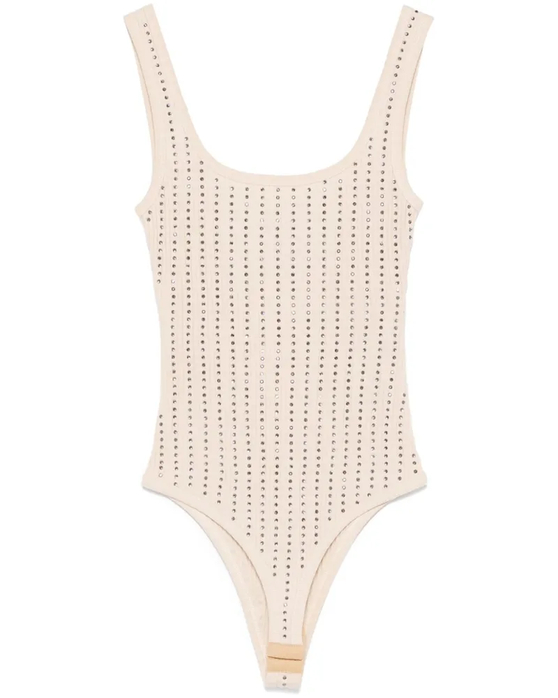 ATTICO Body mit Kristallen - Nude Nude