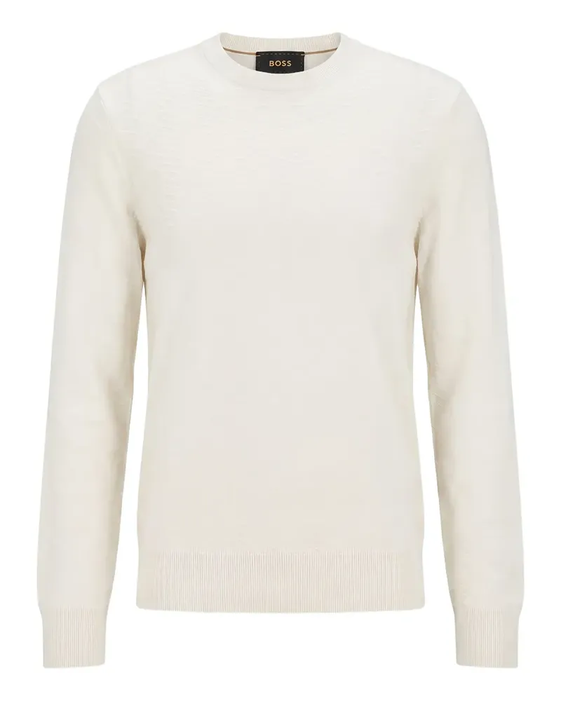 HUGO BOSS Seidenpullover mit Jacquardmuster - Nude Nude