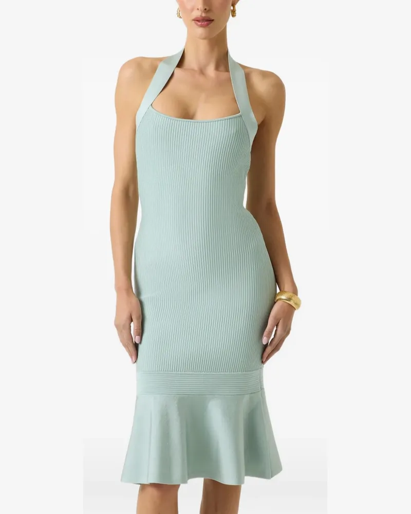 Guess Geripptes Midikleid - Blau Blau