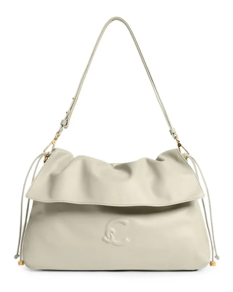 Coccinelle medium Lidia logo-debossed shoulder bag - Nude Nude