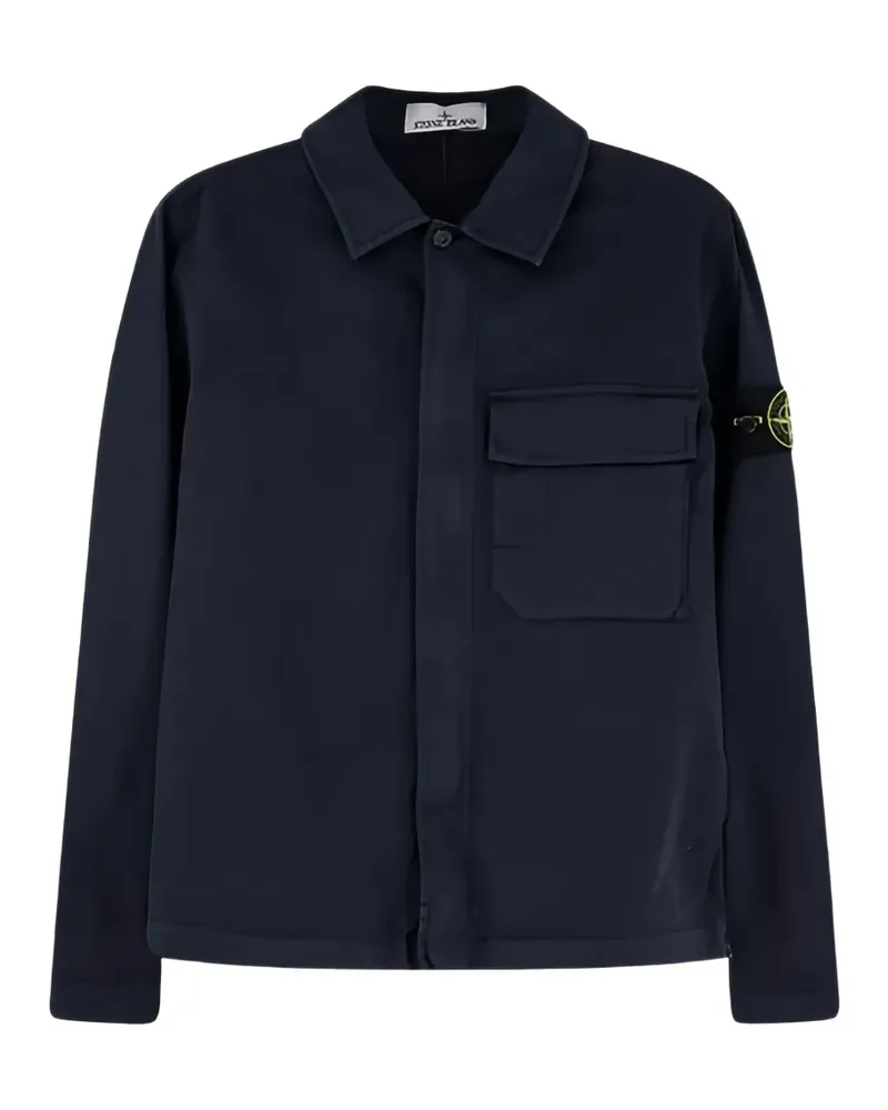 Stone Island chest-pocket shirt jacket - Blau Blau