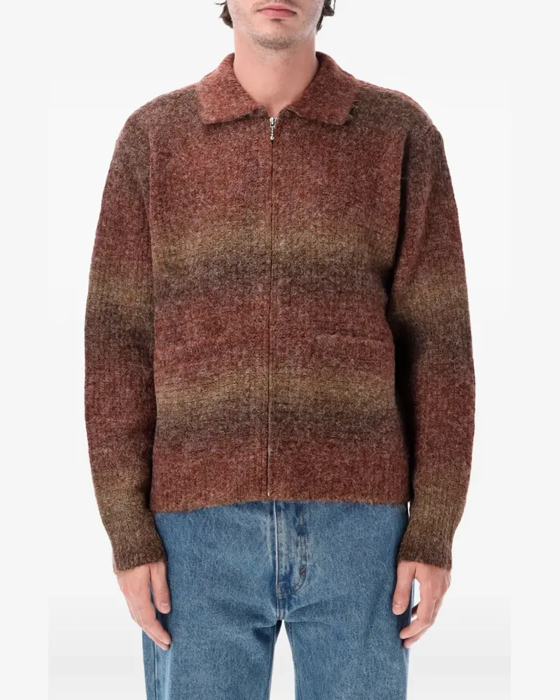 Obey Anton gradient-effect zip-up cardigan - Braun Braun