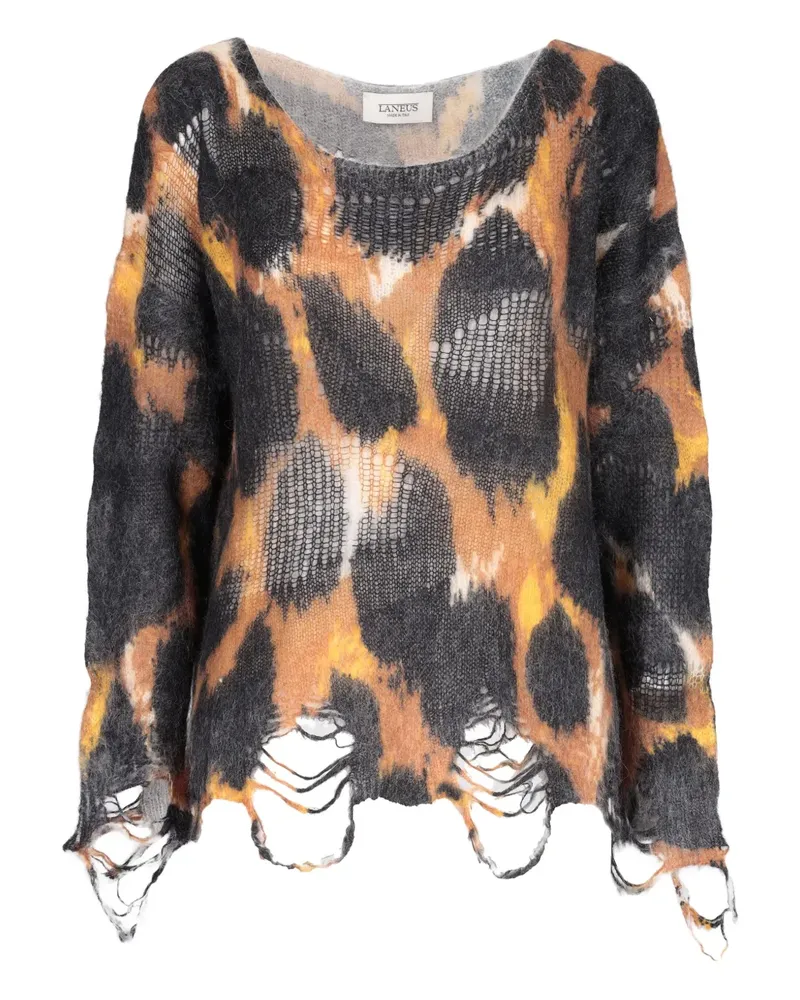 Laneus distressed sweater - Grau Grau