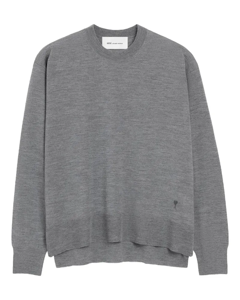 AMI Paris Ami de Coeur Pullover mit rundem Ausschnitt - Grau Grau